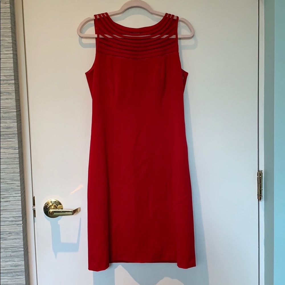 Sleeveless red dress
